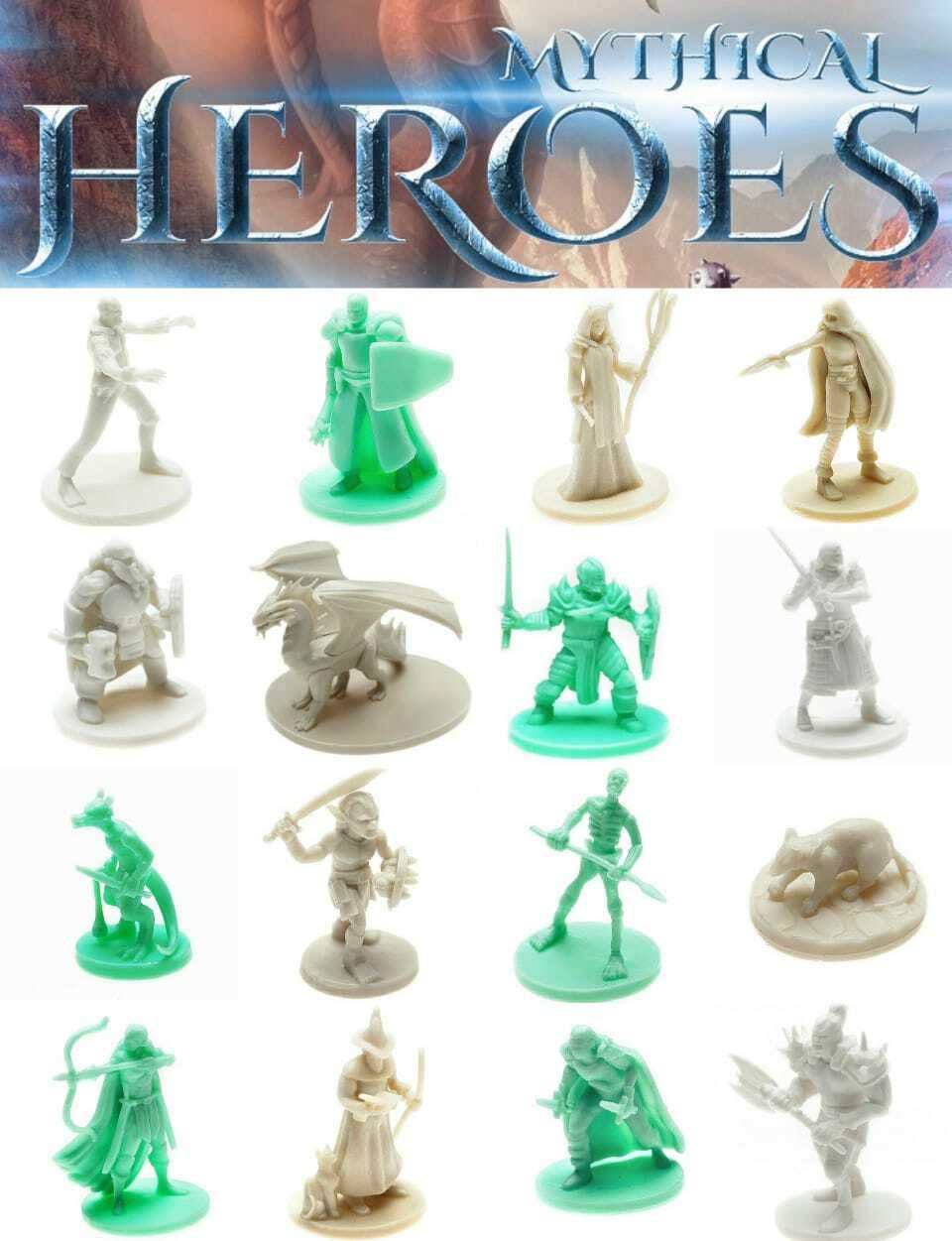 House of Bodian Mythical Heroes Mini Figure Set – 93 Pieces, 16 Designs for RPGs | DND Compatible