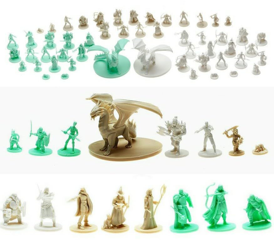 House of Bodian Mythical Heroes Mini Figure Set – 93 Pieces, 16 Designs for RPGs | DND Compatible