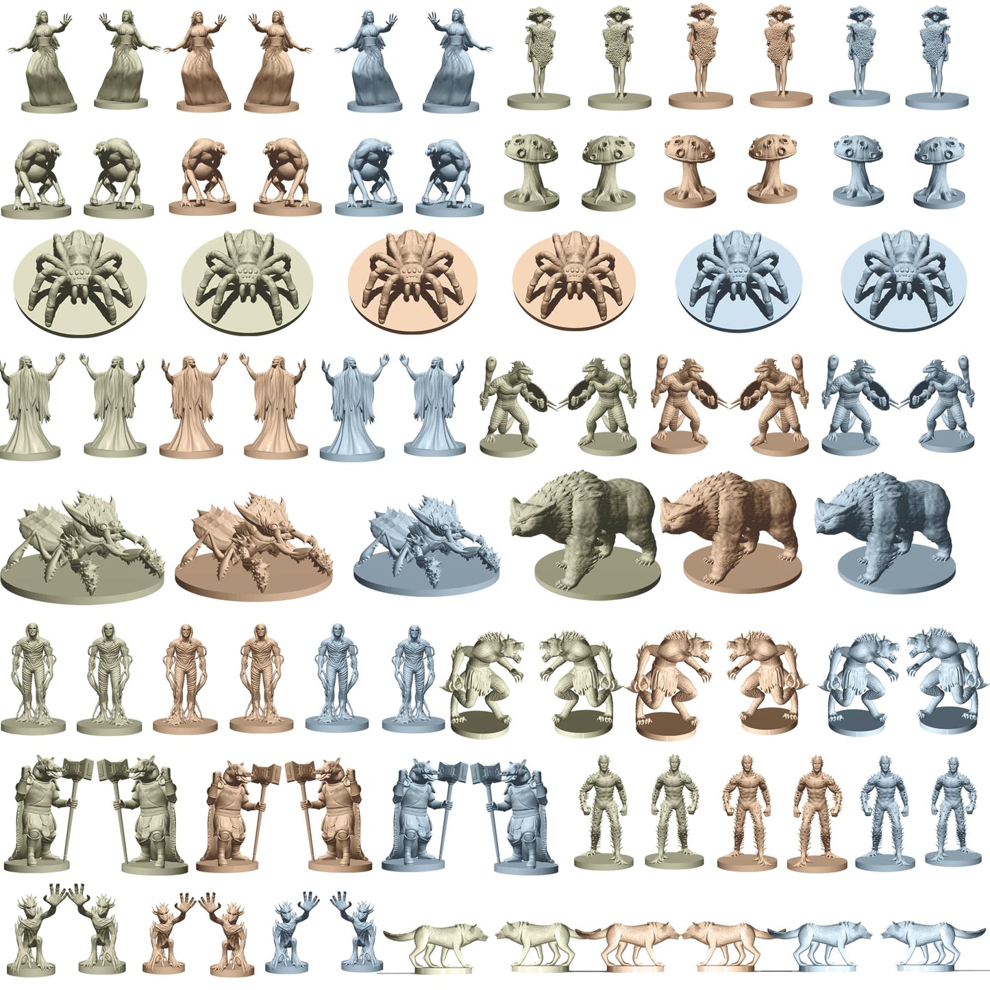 House of Bodian Mythical Heroes Forest/Swamp Edition — 90 Miniatures for RPGs & DND
