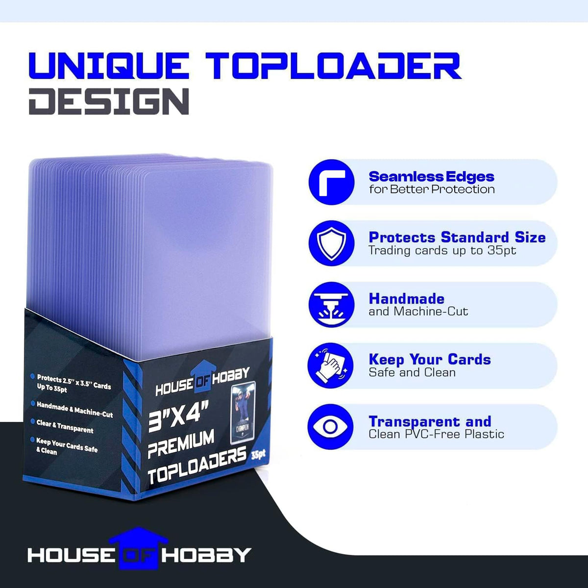 200pc Card Top Loaders & Penny Sleeves Bundle | House of Hobby