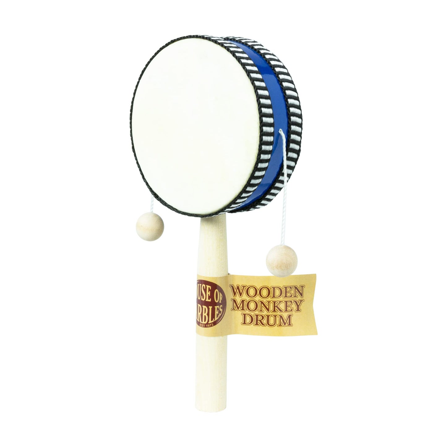 House of Marbles Monkey Drum – Assorted Designs, 8in Rhythm Toy for Kids
