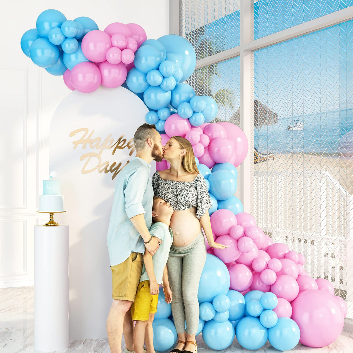 HOUSE OF PARTY Pastel Pink Balloons – 89-Piece Garland Kit (5/12/18in) for Valentine’s Day, Birthdays & Weddings