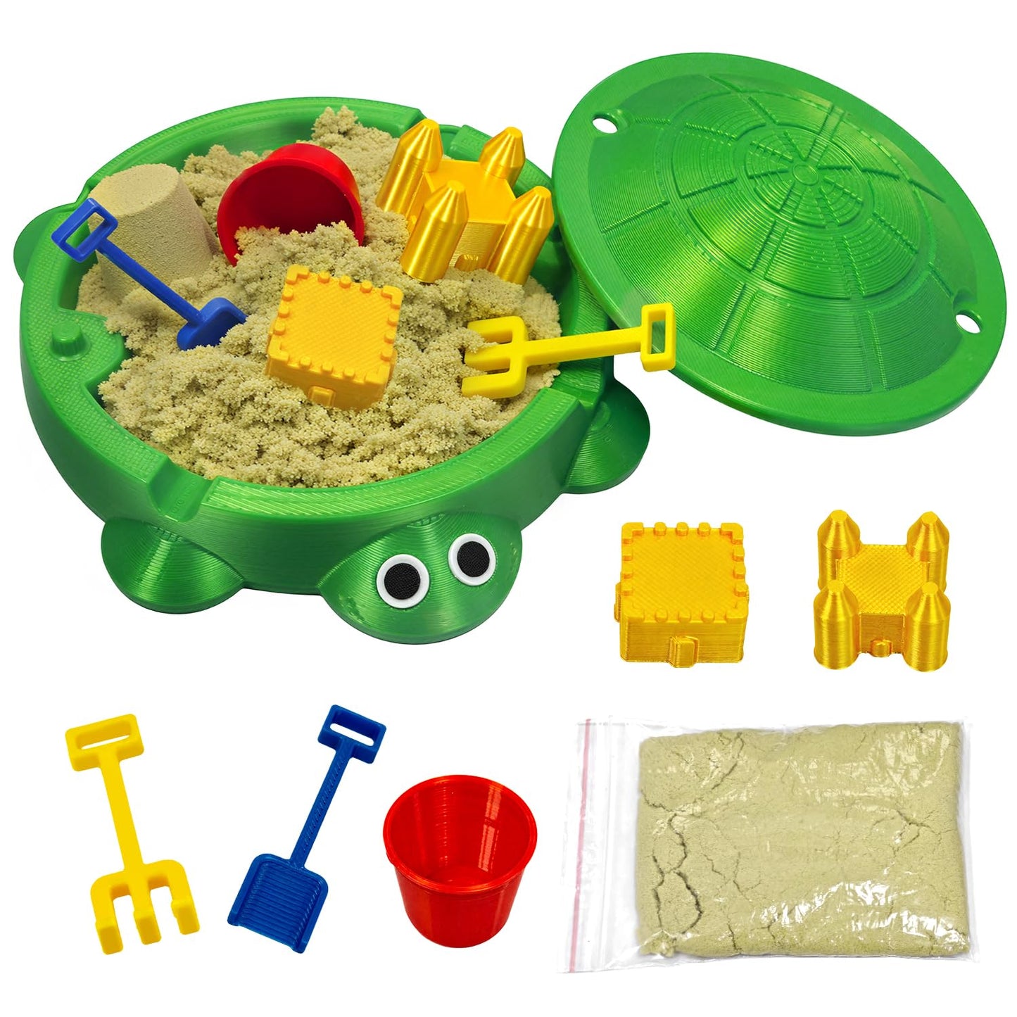 HouseBegan Mini Turtle Sandbox Zen Garden for Desk — Office Stress Relief Gift
