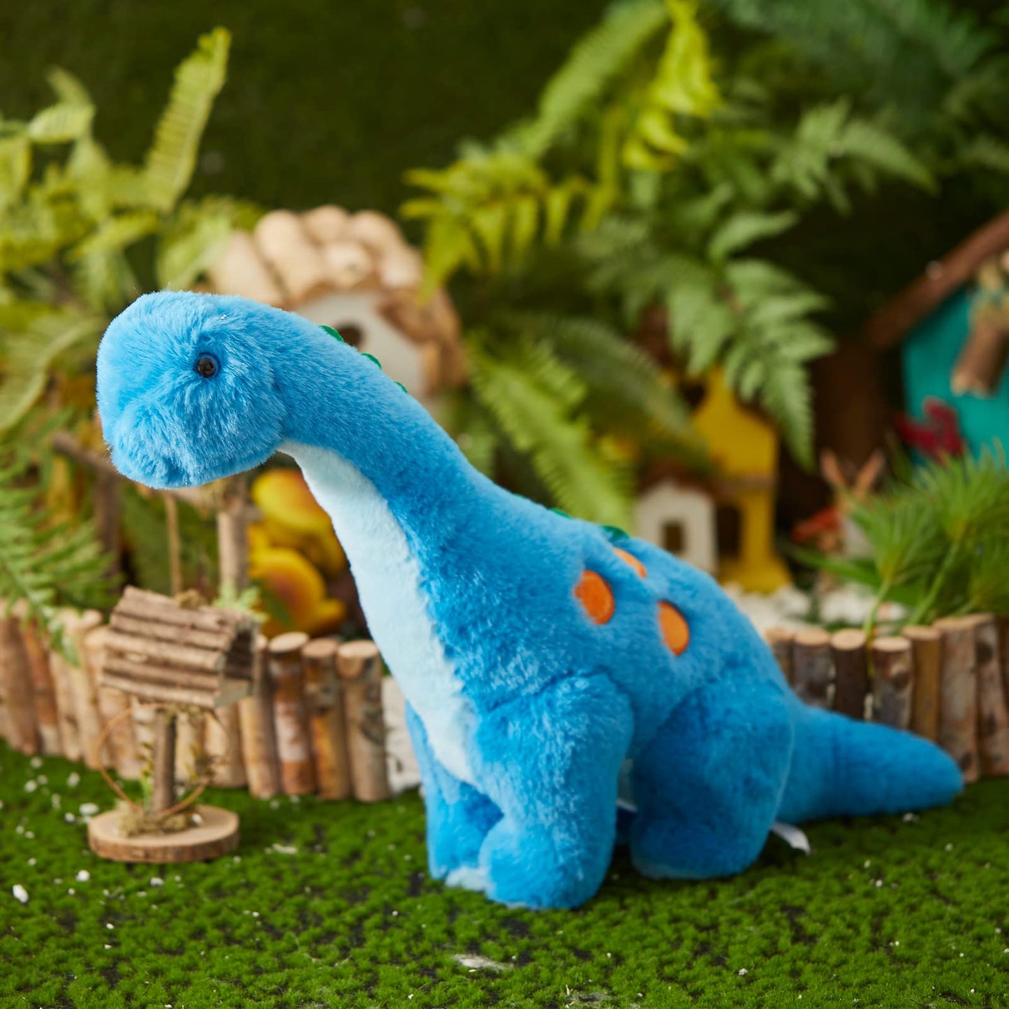 Houwsbaby 14-inch Blue Light Up Dinosaur Plush – Glow Diplodocus Night Light & Cozy Plush Toy
