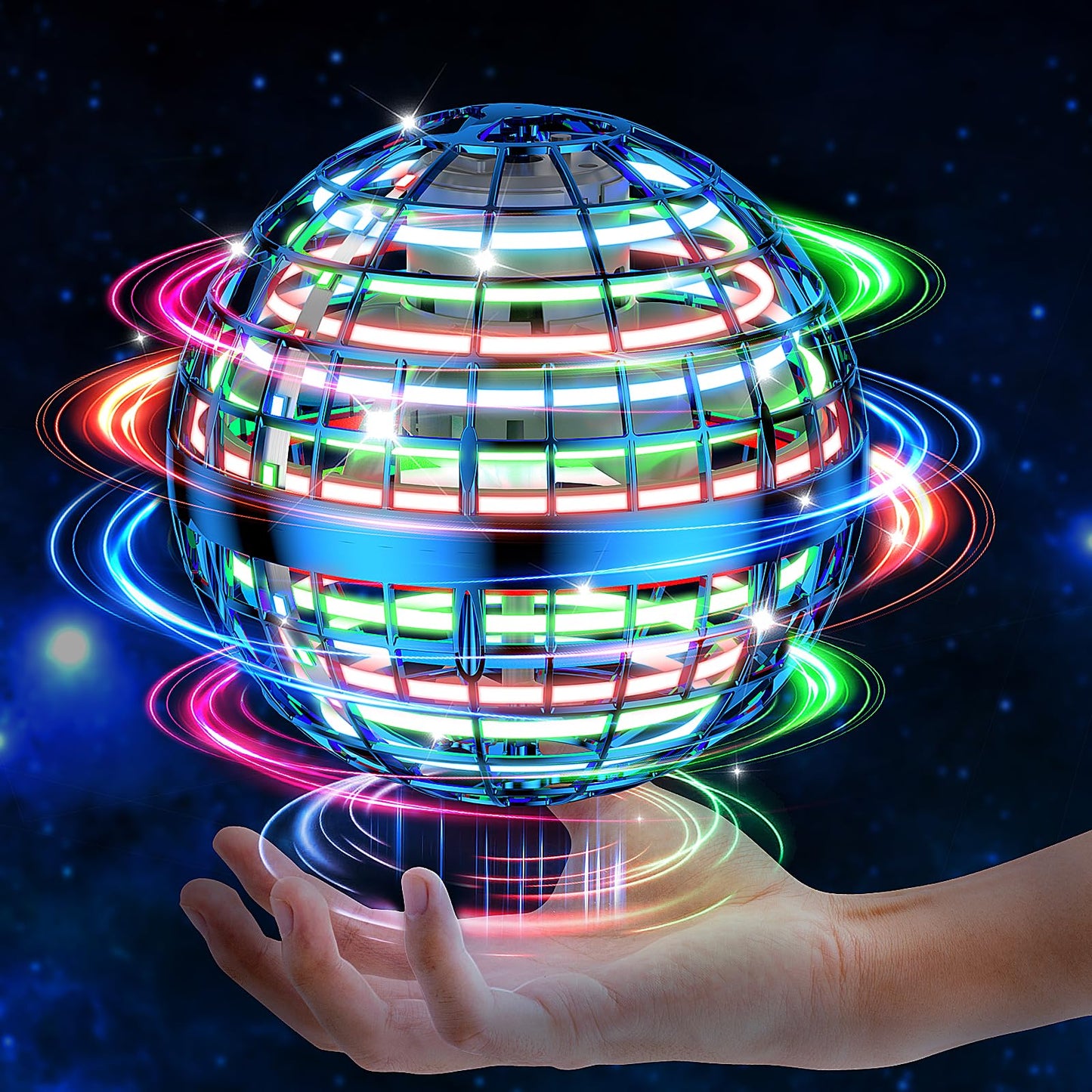 HoviSco 2025 AI Flying Orb Ball Toy — Cosmic Boomerang Hover Ball for Kids & Teens