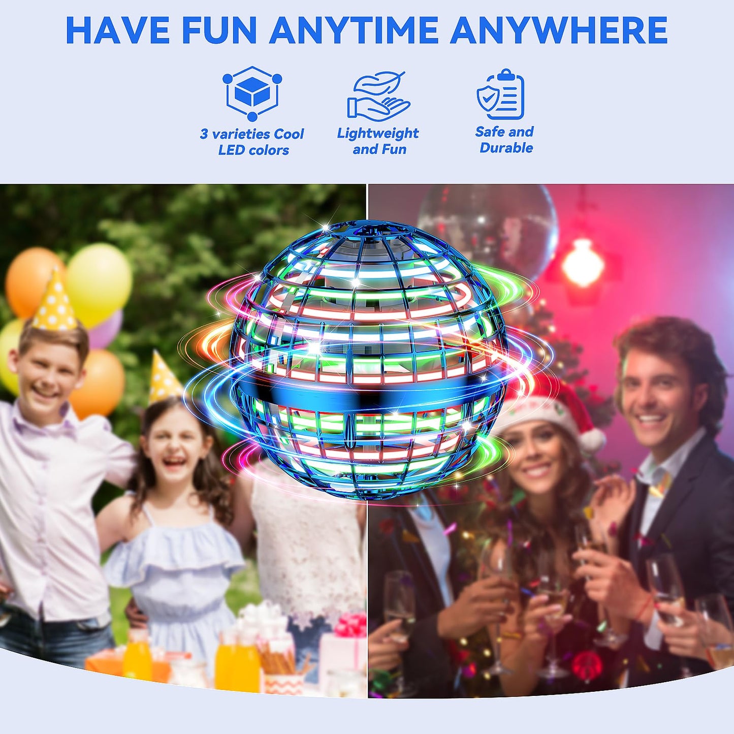 HoviSco 2025 AI Flying Orb Ball Toy — Cosmic Boomerang Hover Ball for Kids & Teens