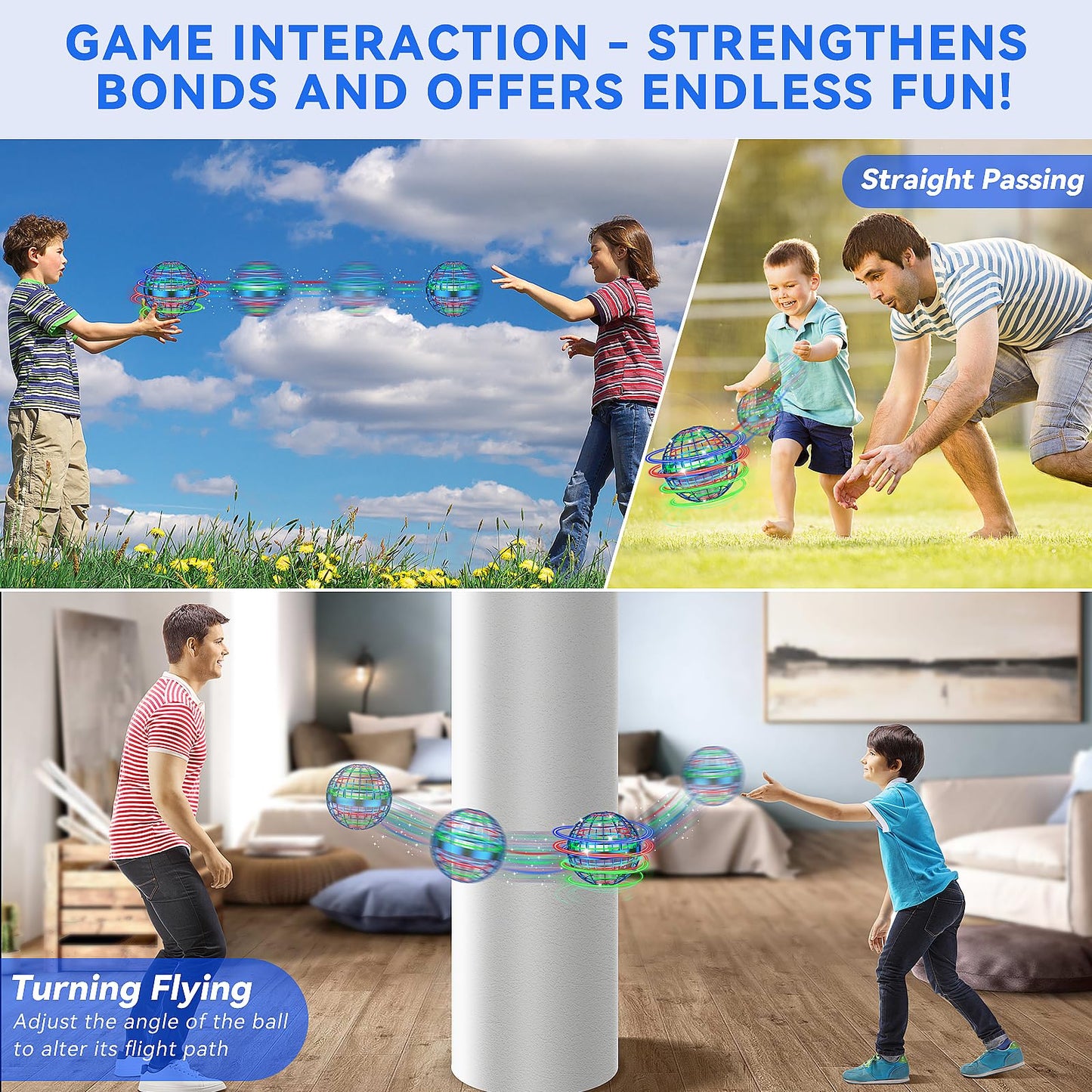 HoviSco 2025 AI Flying Orb Ball Toy — Cosmic Boomerang Hover Ball for Kids & Teens