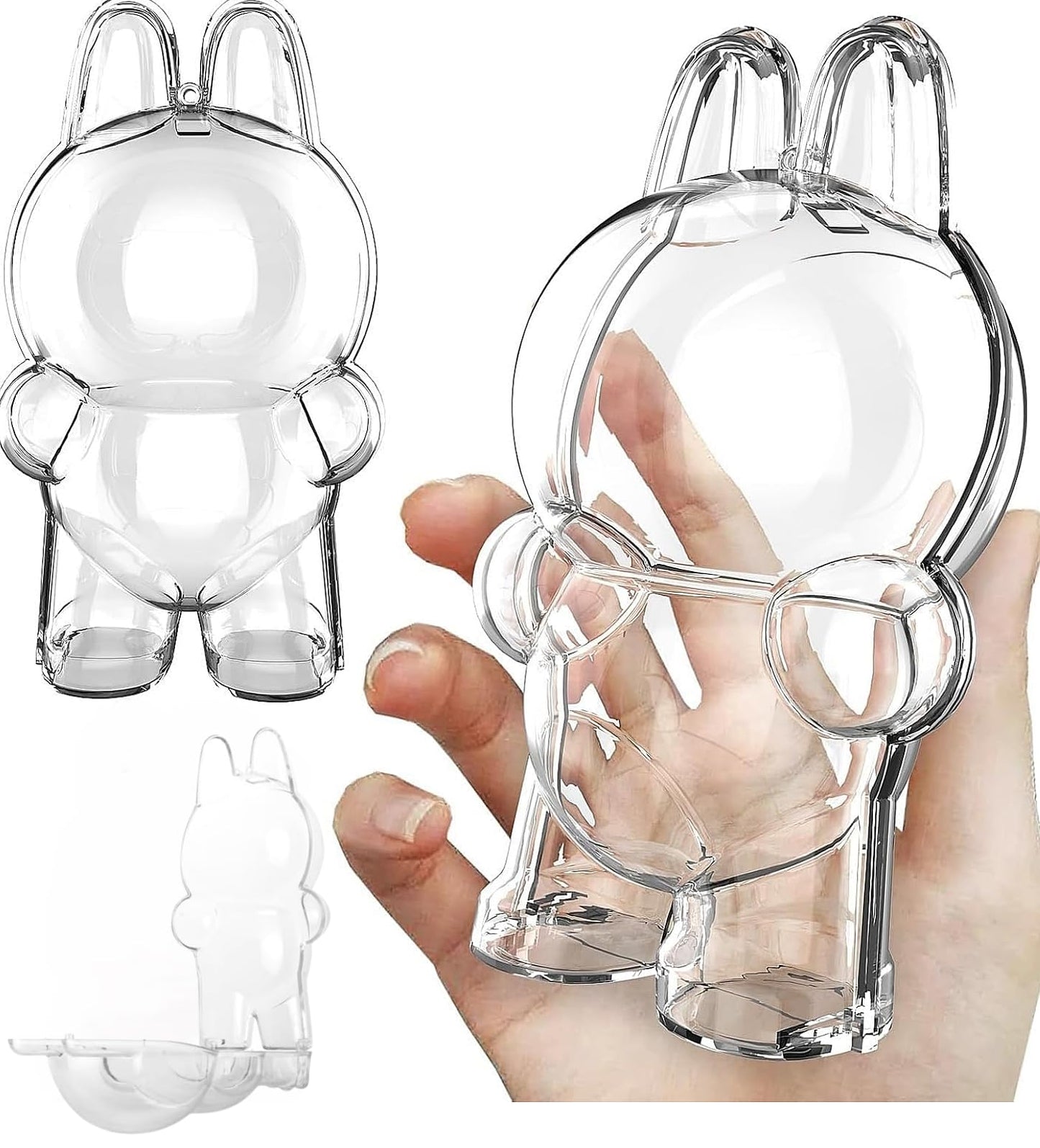 Howgoody Protective Case Cover for Standing Figures – Crystal-Clear Display Box with Keychain & Dustproof Cover