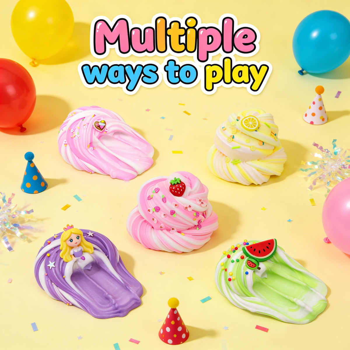 Howlaiwoo 16-Pack Two-Toned Butter Slime Kit — Soft, Non-Sticky DIY Slime for Kids