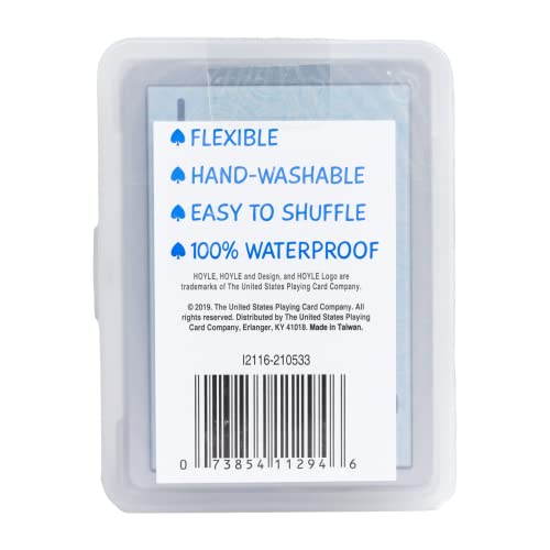 Hoyle Waterproof Playing Cards – Clear Plastic Deck for Outdoor & Travel Games