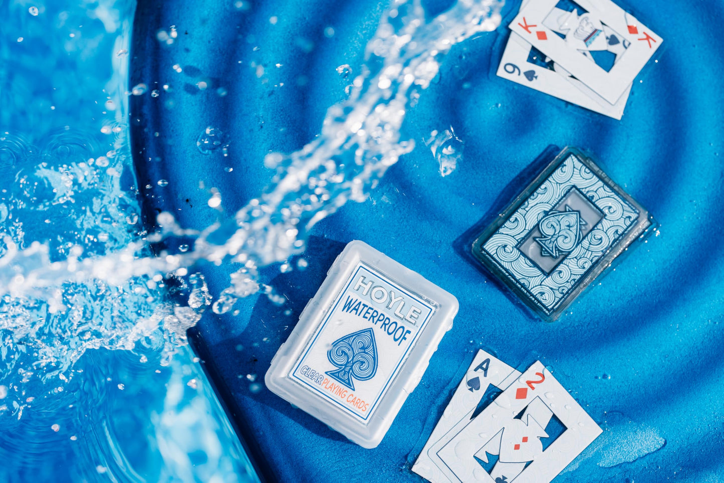 Hoyle Waterproof Playing Cards – Clear Plastic Deck for Outdoor & Travel Games