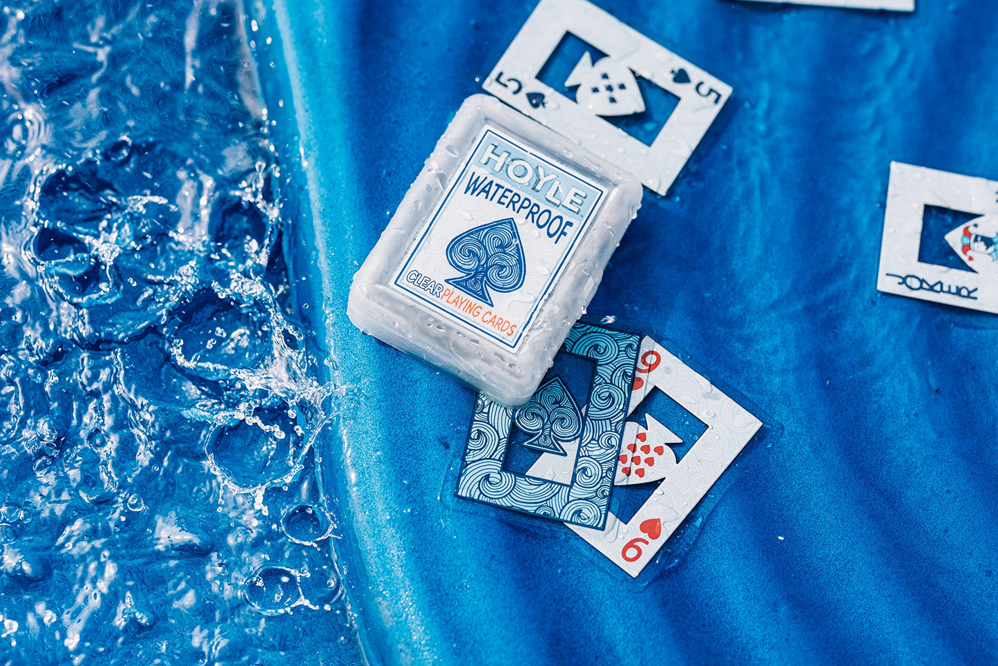 Hoyle Waterproof Playing Cards – Clear Plastic Deck for Outdoor & Travel Games