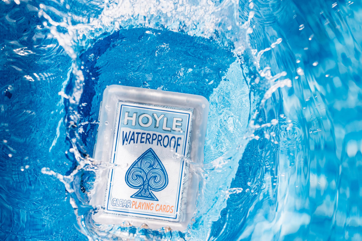 Hoyle Waterproof Playing Cards – Clear Plastic Deck for Outdoor & Travel Games