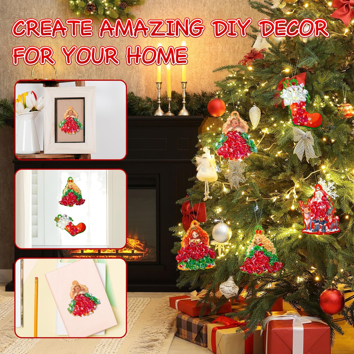 HOYON GP 24‑Piece Poke Art Kit for Girls — Magical Princess & Christmas Crafts