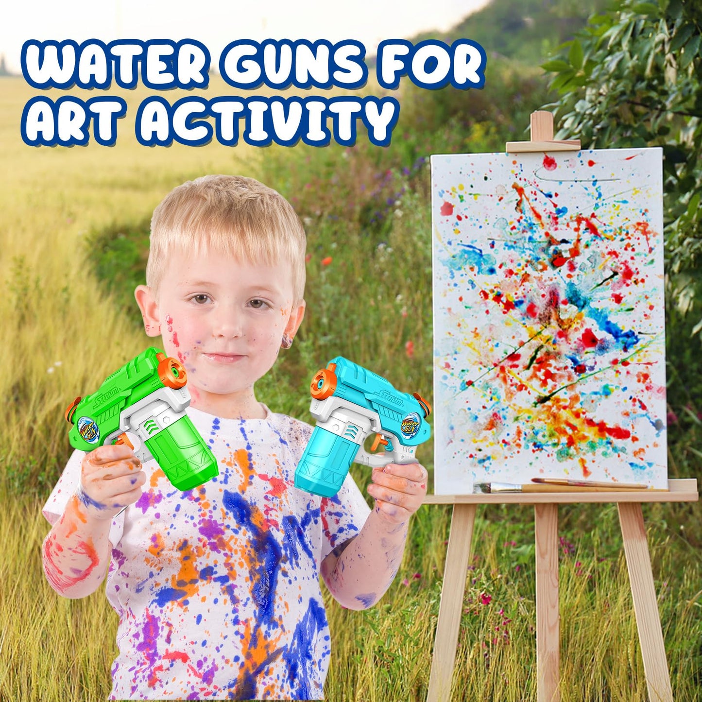 HozHoy Water Guns for Kids 6 Pack – 220CC Capacity, 15–20 ft Range