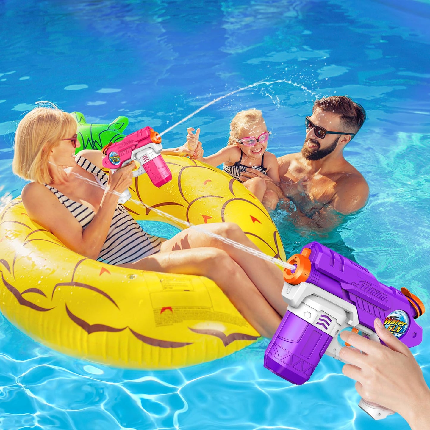 HozHoy Water Guns for Kids 6 Pack – 220CC Capacity, 15–20 ft Range