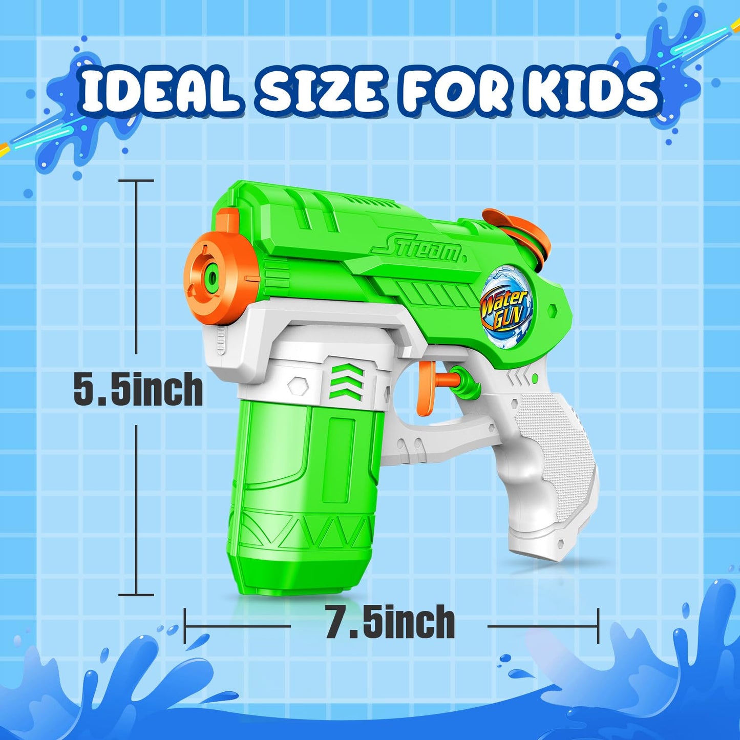 HozHoy Water Guns for Kids 6 Pack – 220CC Capacity, 15–20 ft Range