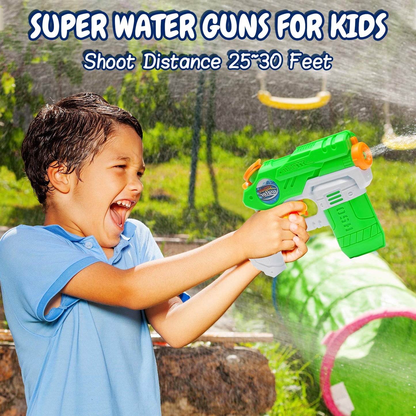HozHoy Water Guns for Kids 6 Pack – 220CC Capacity, 15–20 ft Range