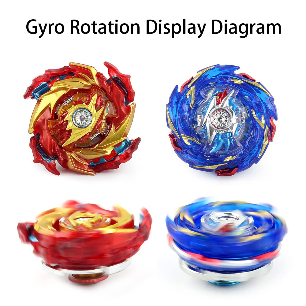 Hozuumo Gyro Battling Top Burst Set with Launchers & Handle – Indoor Battle Game (B-174-01+B-174-02)