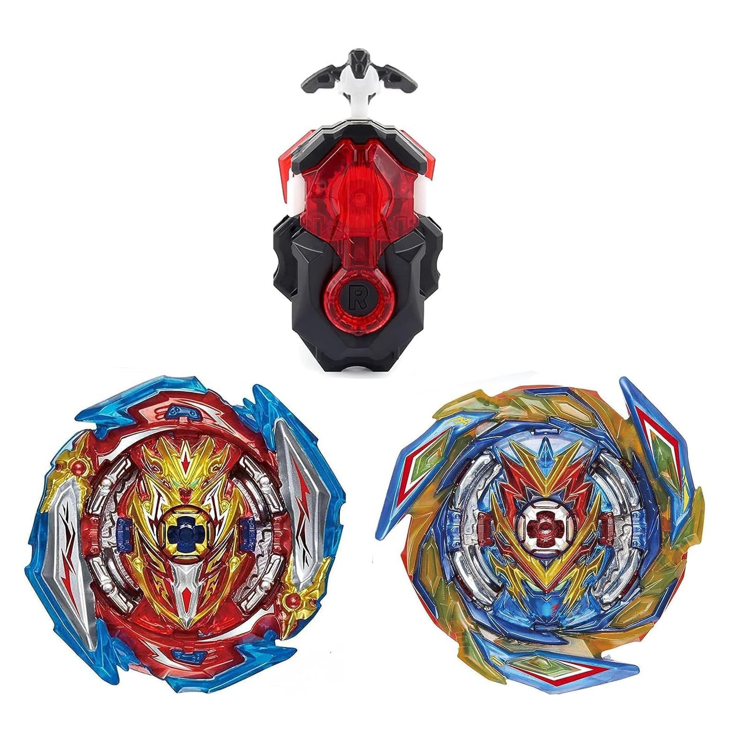 Hozuumo Gyro Battling Top Burst Toy Set with Launchers & Handle – Indoor Combat Game
