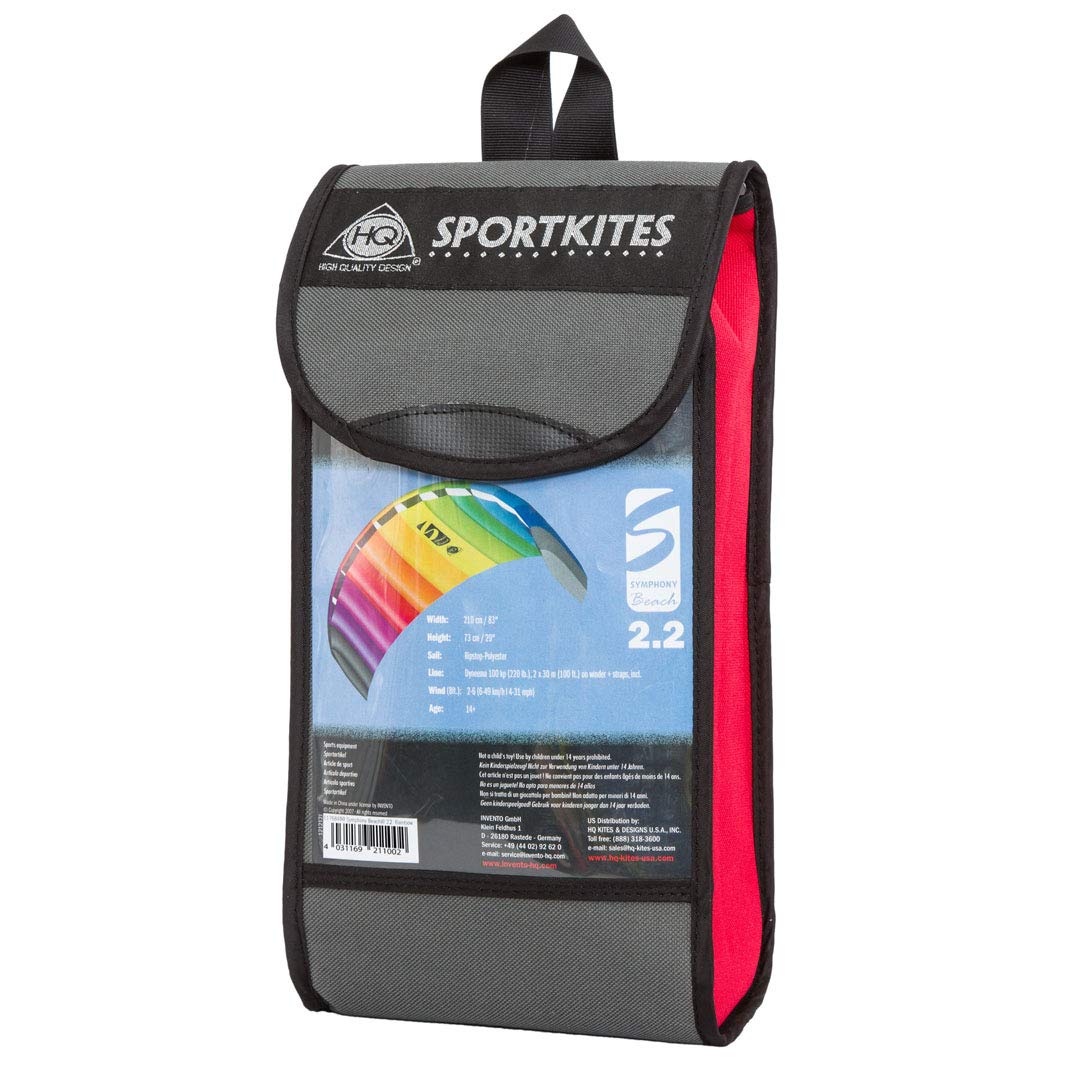 HQ Kites Symphony Beach III 1.3 Stunt Kite 51 Inch Dual-Line Rainbow – Outdoor Fun