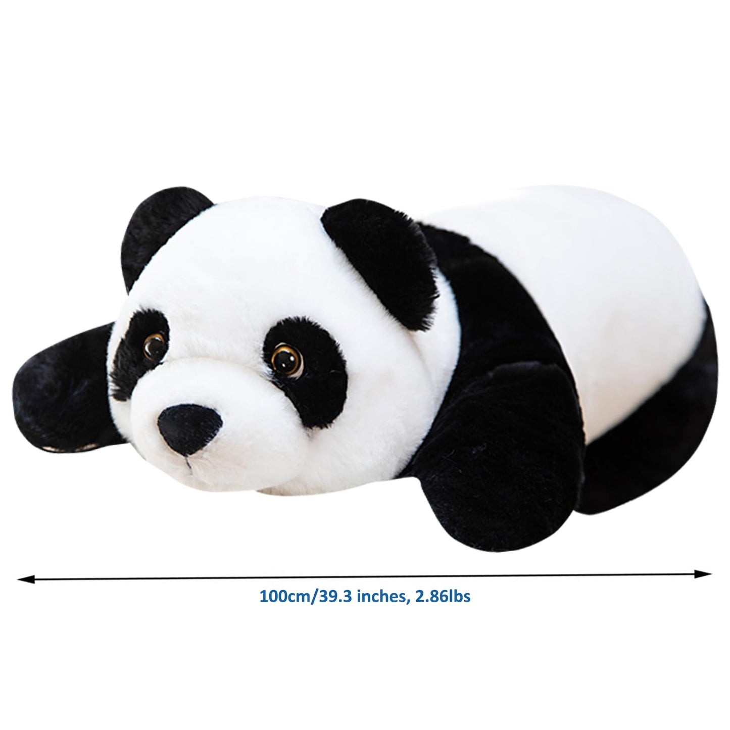 Hronsa Weighted Panda Plush Pillow Toy – 39.3" (100 cm), 2.86 lbs | Cozy Plush Gift for Kids & Adults