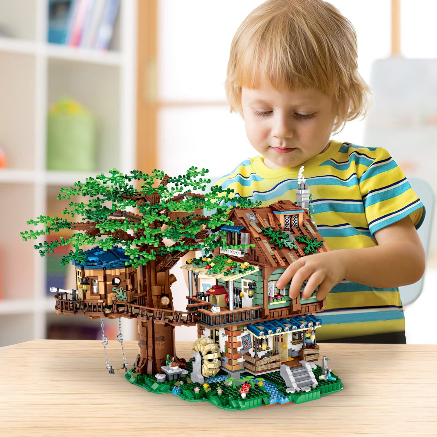 HSANHE Idea Tree House Bricks Set – 4761-Piece Tree House for Adults 14+