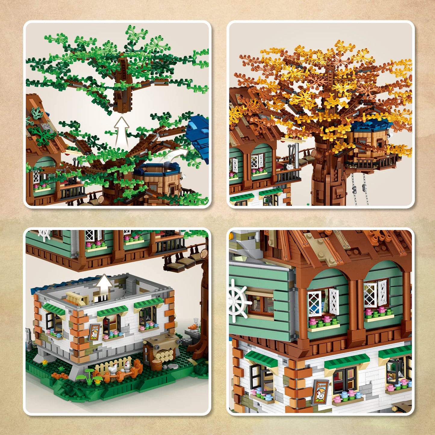 HSANHE Idea Tree House Bricks Set – 4761-Piece Tree House for Adults 14+
