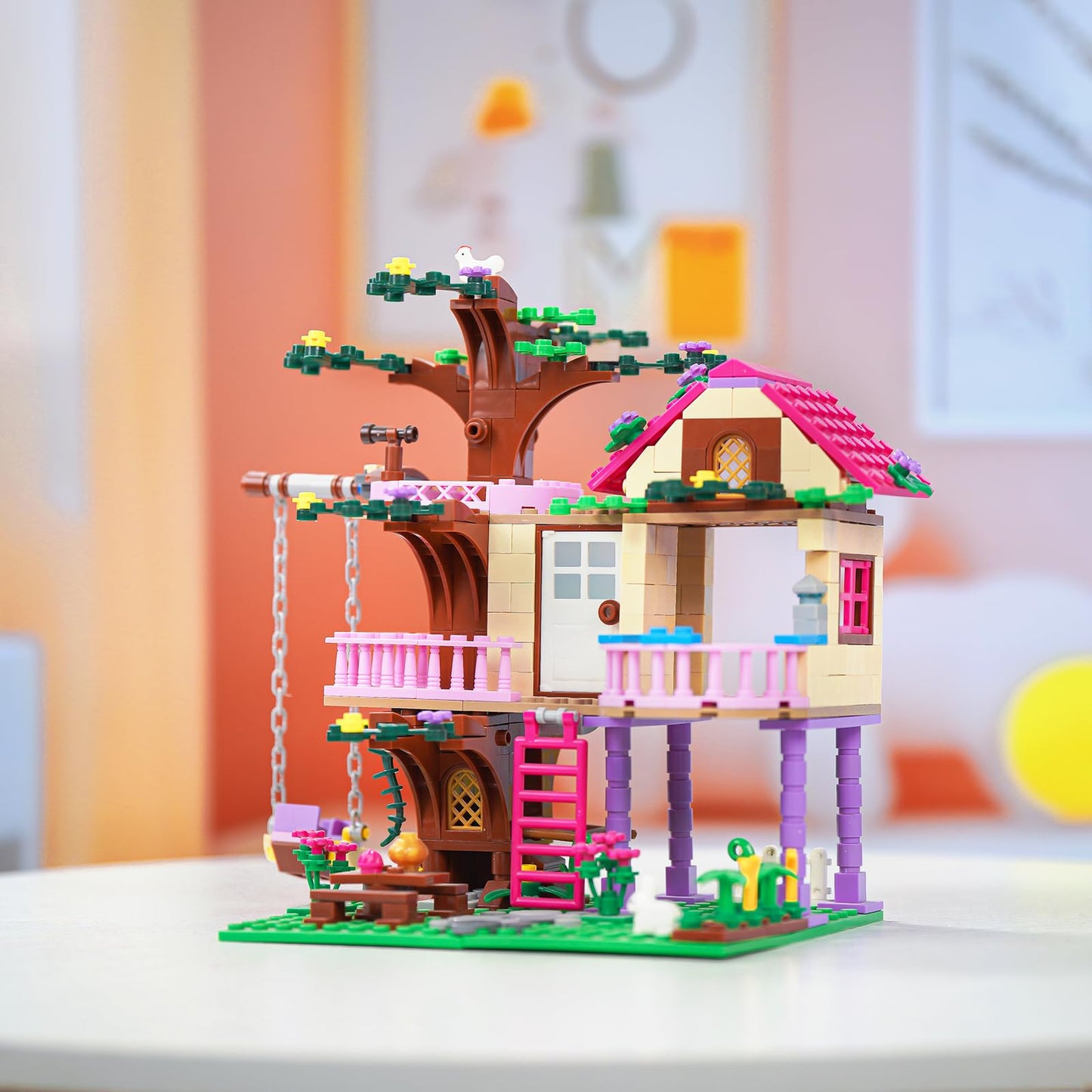HSANHE Tree House Building Set – 504-Piece Forest Kit for Kids 6-12