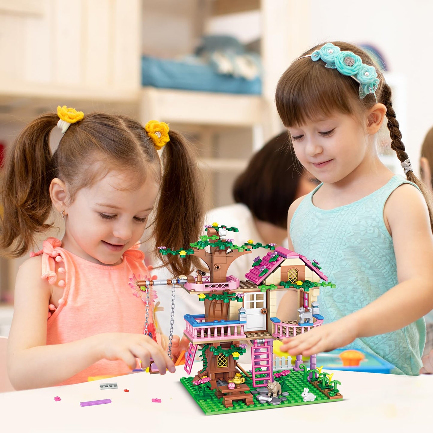 HSANHE Tree House Building Set – 504-Piece Forest Kit for Kids 6-12