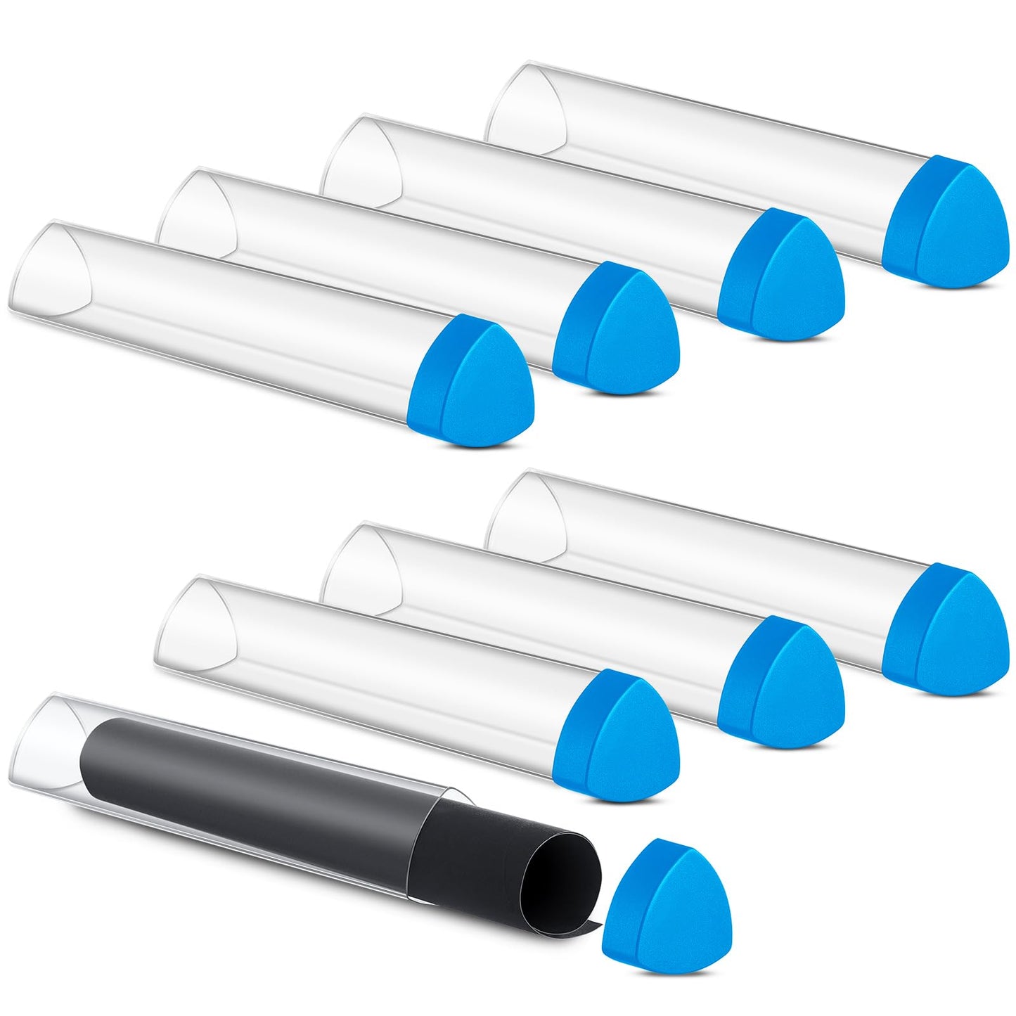 Hsei 8-Pcs Prism Playmat Tubes – 15-Inch Storage for Mats & Posters