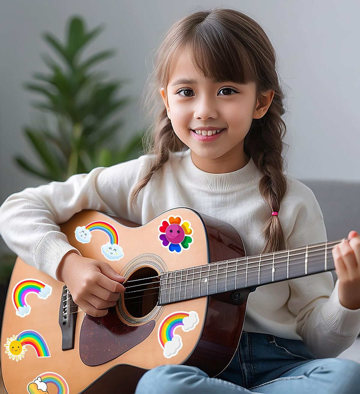 HSHFAMIIY Rainbow Sticker Pack – 100 Waterproof Vinyl Stickers for Kids & Teens