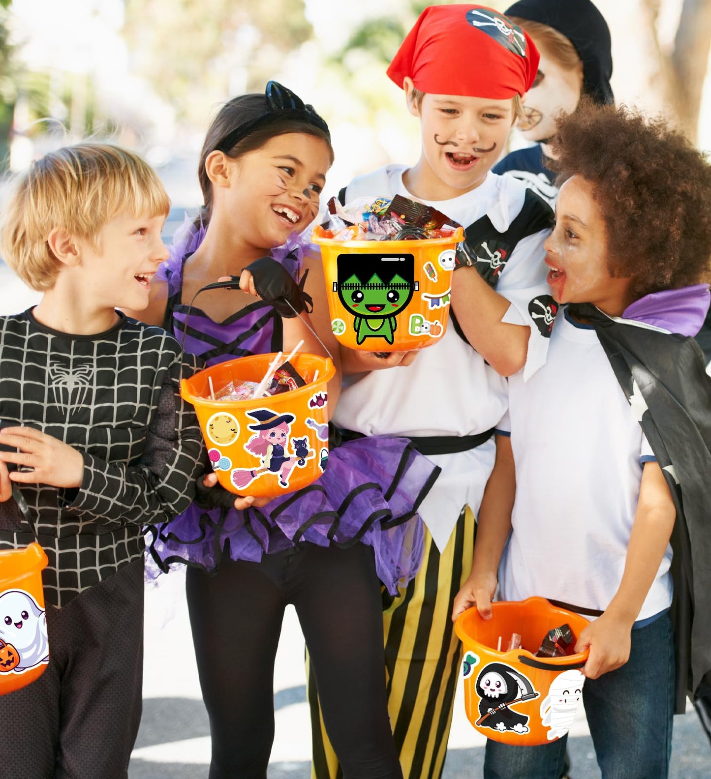 HSHFAMIIY Halloween Party Favors – DIY Sticker Crafts (24 Sheets)