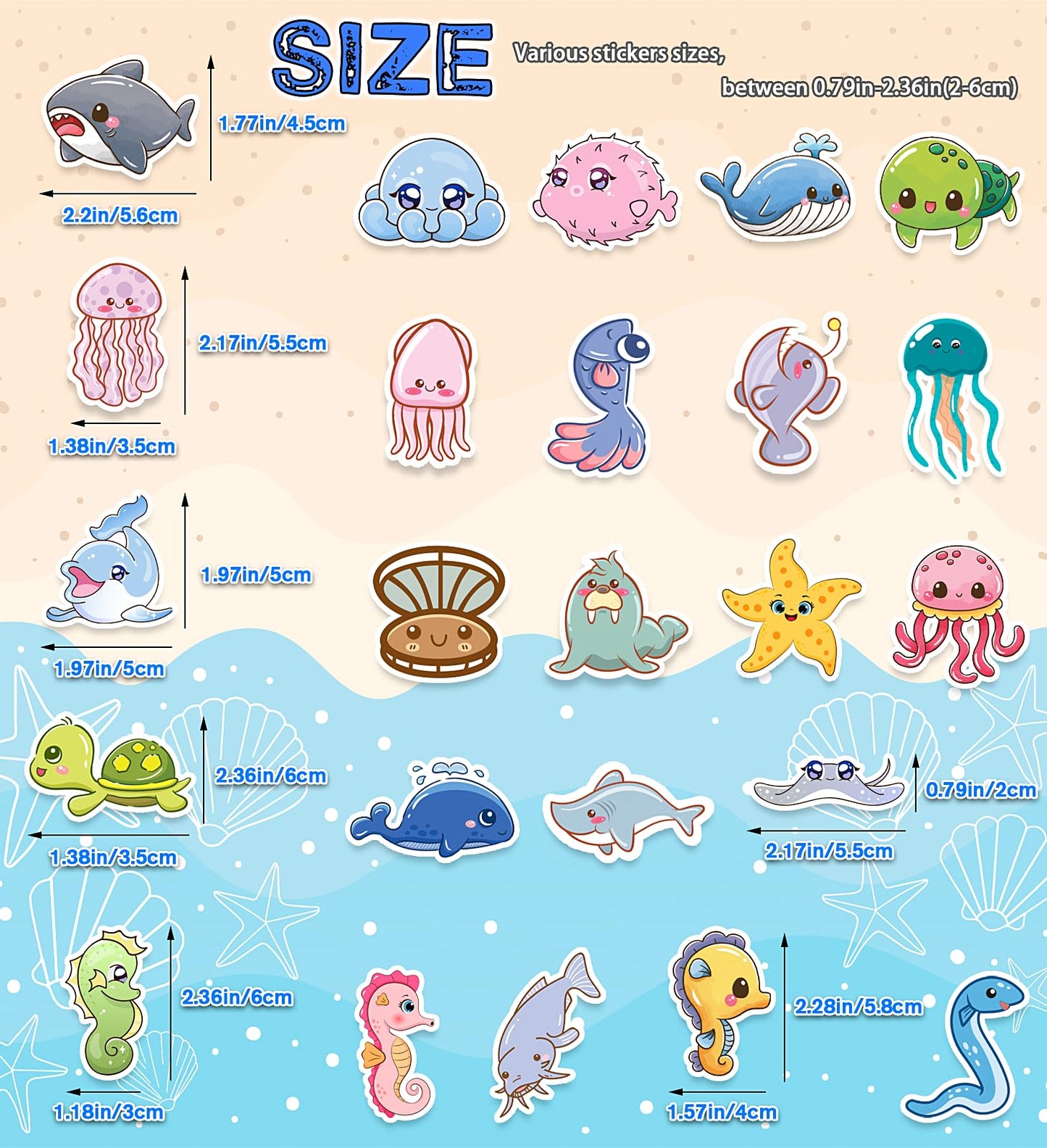 HSHFAMIIY 100 Pcs Water Bottle Stickers for Kids – Party Favors & Arts & Crafts