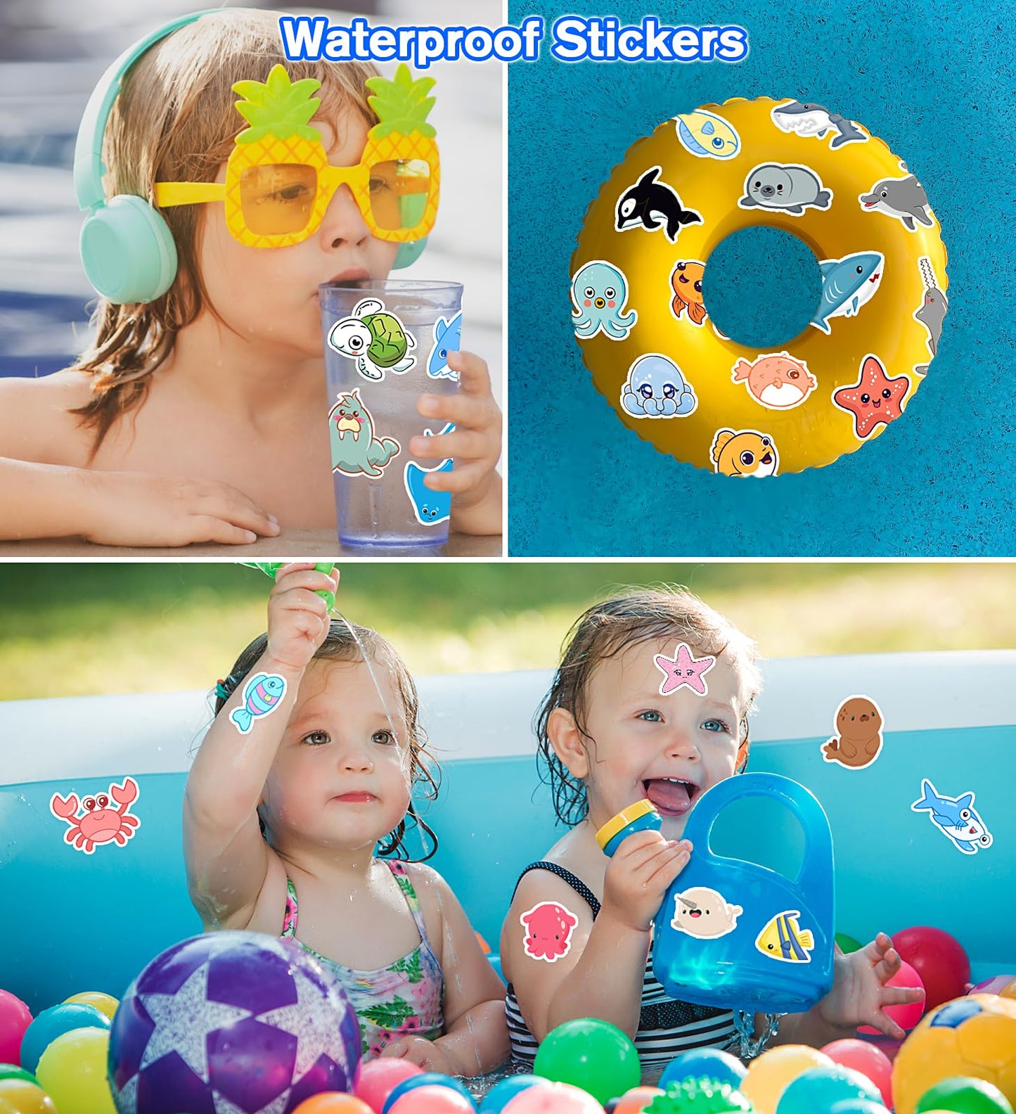HSHFAMIIY 100 Pcs Water Bottle Stickers for Kids – Party Favors & Arts & Crafts