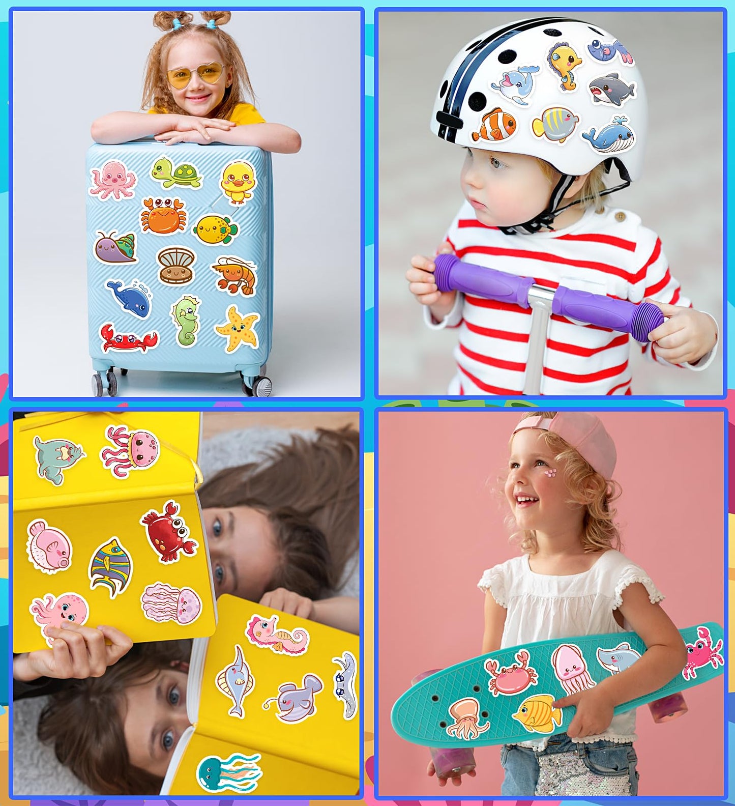 HSHFAMIIY 100 Pcs Water Bottle Stickers for Kids – Party Favors & Arts & Crafts