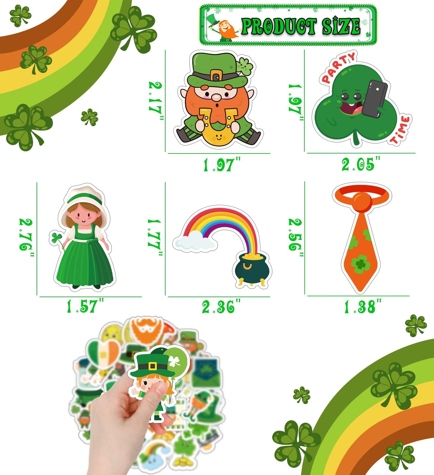 St Patrick's Day Stickers for Kids | 100 Festive Designs | HSHFAMIIY