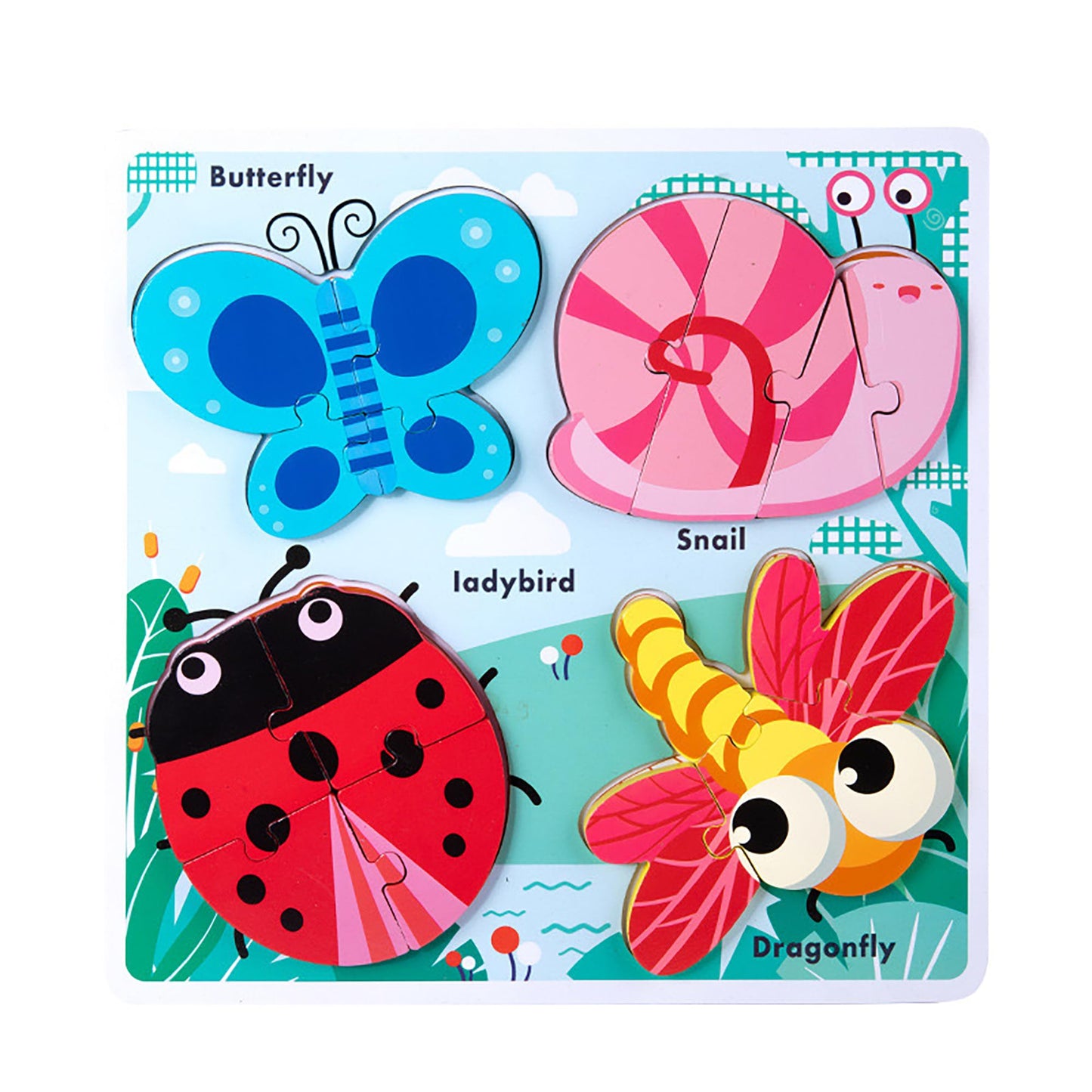 HT HONOR Montessori Puzzle for Toddlers – Educational Wooden Creature Matching & Sorting (Ages 2-4)
