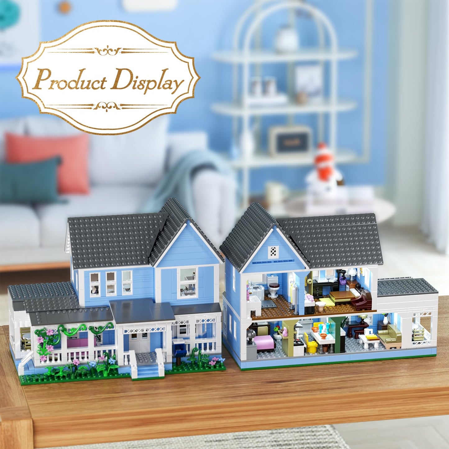 HTOWPMLS Gilmore House Block Set (1107 PCS) – LEGO-Compatible Lorelai & Stars Hollow Gift