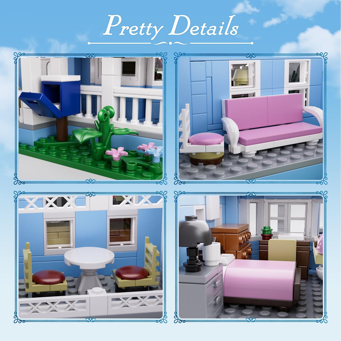 HTOWPMLS Gilmore House Block Set (1107 PCS) – LEGO-Compatible Lorelai & Stars Hollow Gift