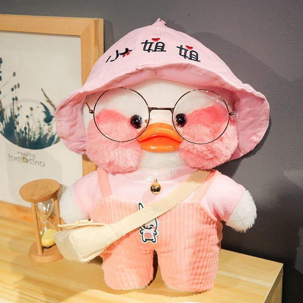 Htppzjr Cartoon Duck Clothes — White & Yellow Plush Outfit for Stuffed Animals