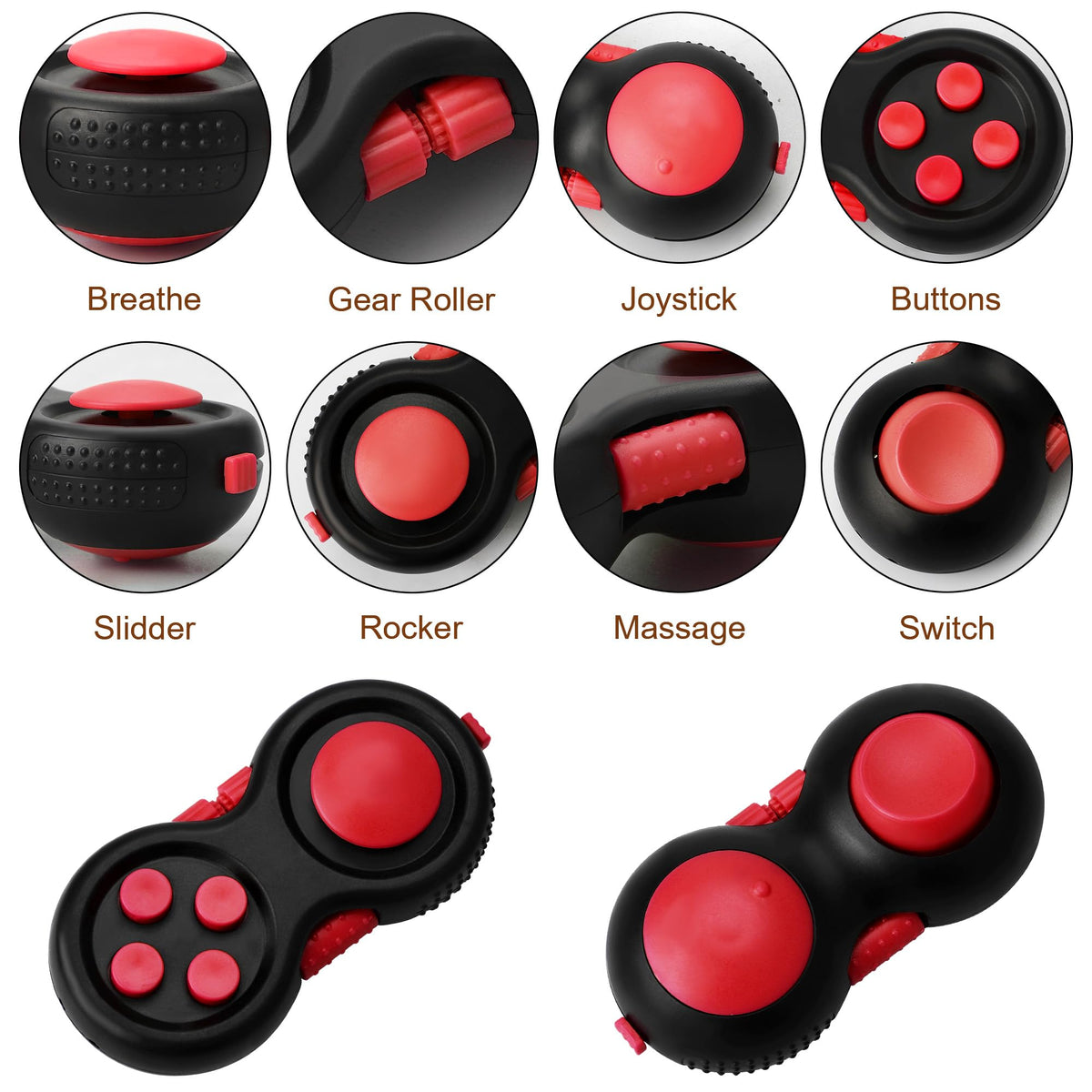 HTSHO Adult Fidget Toys - Car Ride Activities for Kids Aged 4-8 | Travel Essentials (Red)