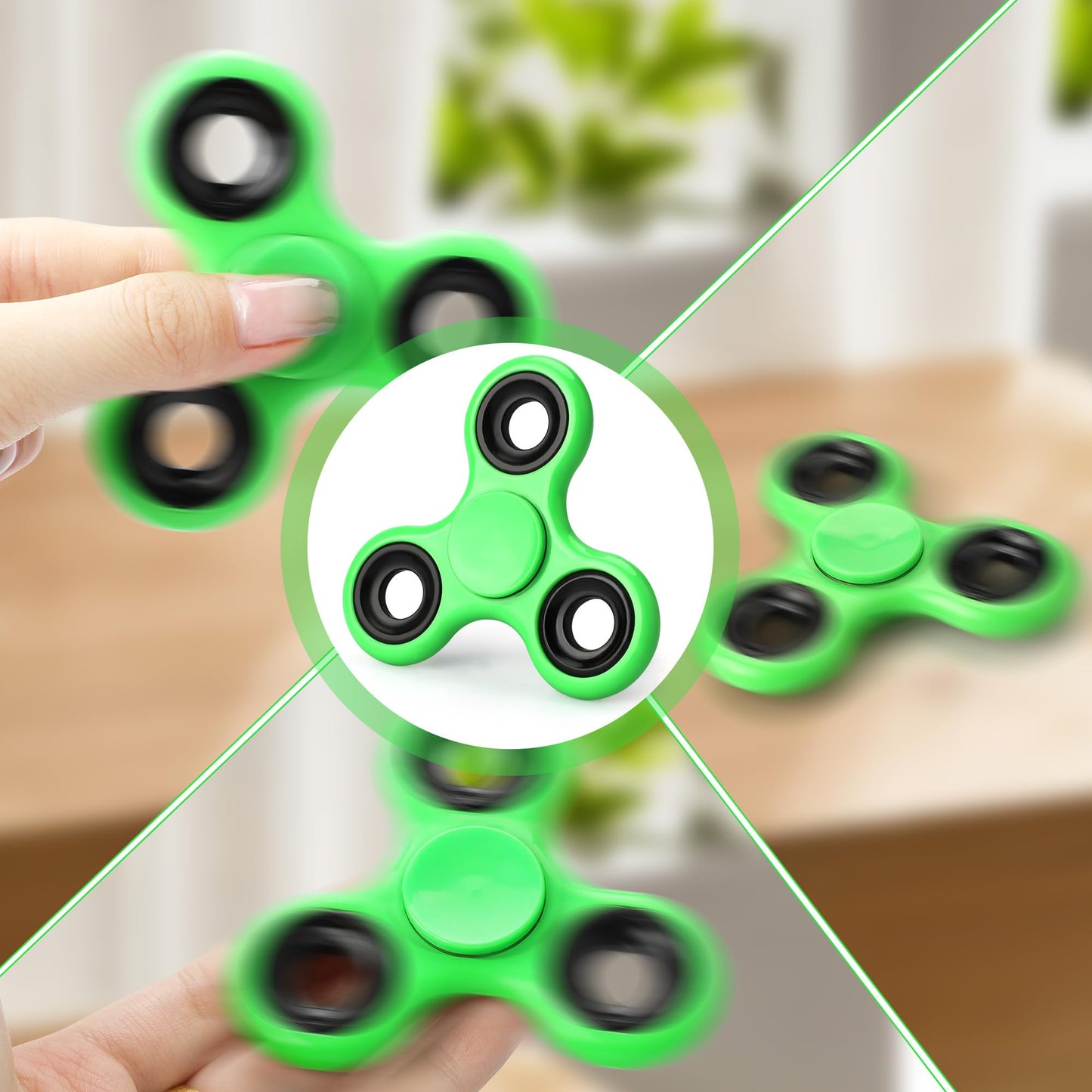 HTSHO Fidget Toys Pack – Green Travel Toys for Adults, Kids (Ages 4-8, 3-5)