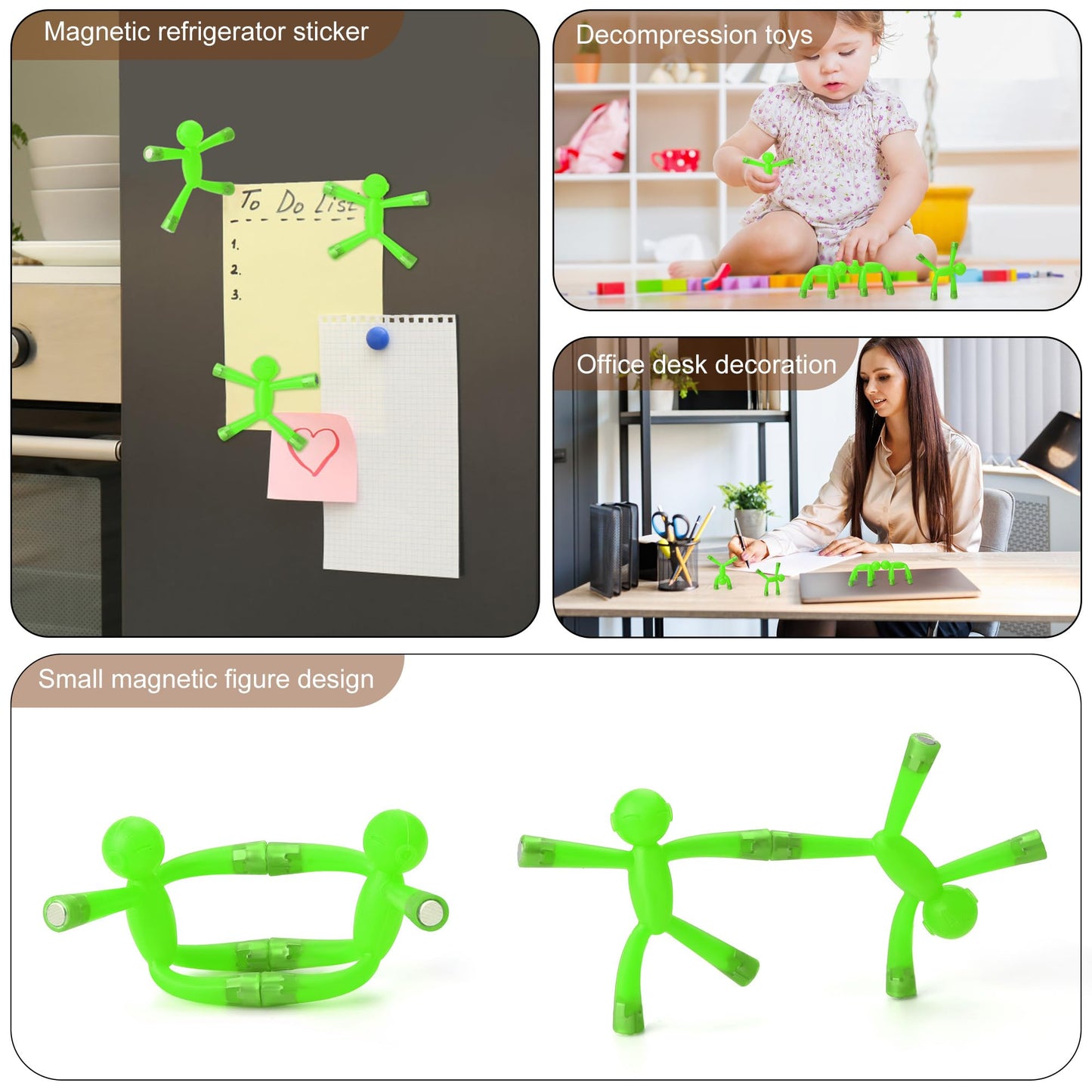 HTSHO Fidget Toys Pack – Green Travel Toys for Adults, Kids (Ages 4-8, 3-5)