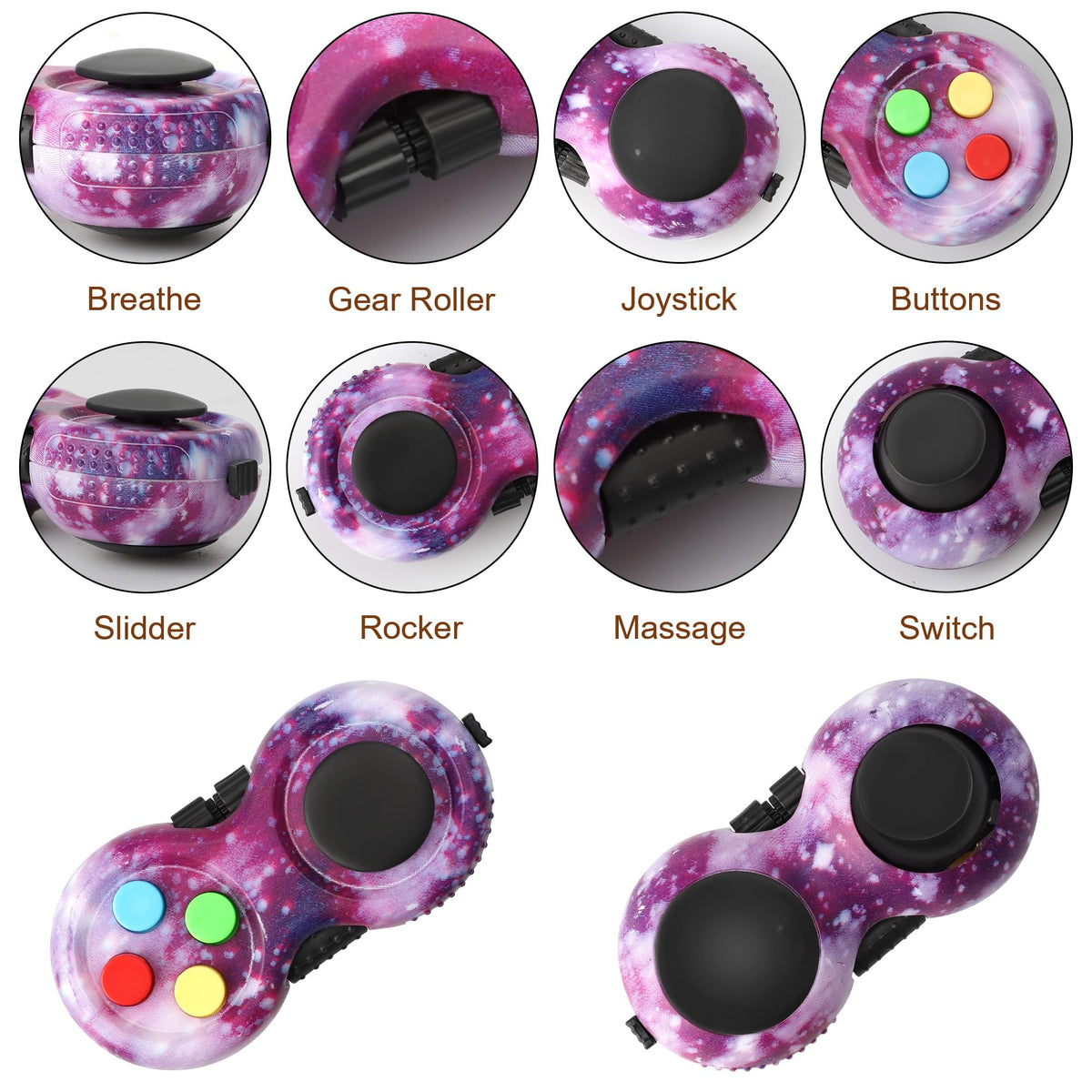 HTSHO Purple Adult Fidget Toys – Travel Pack for Kids, Teens & Adults