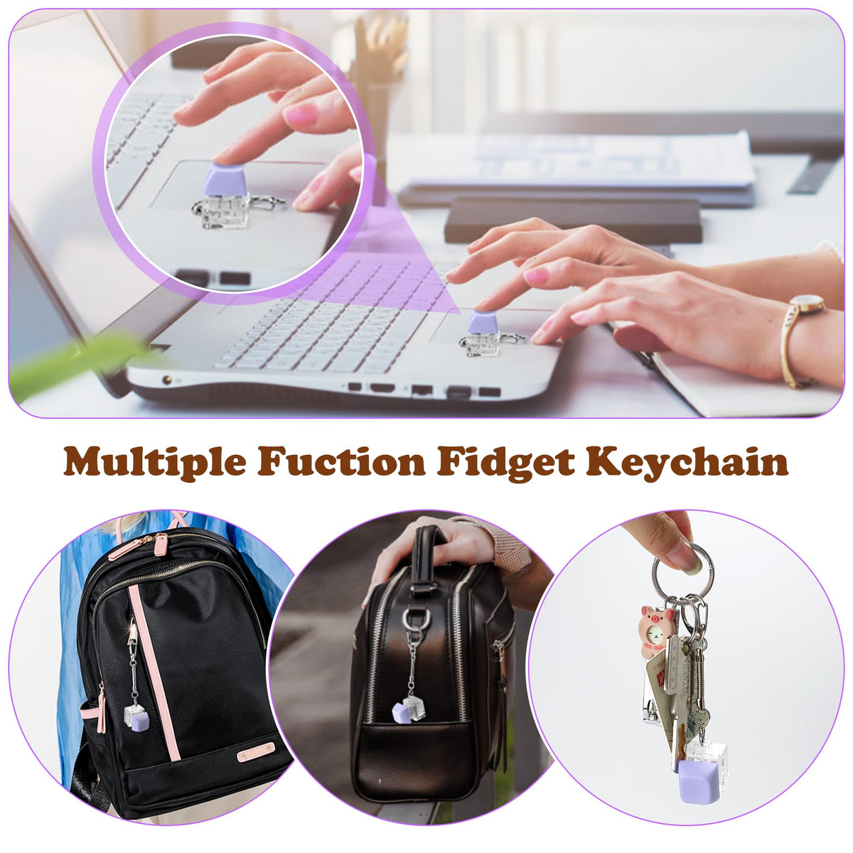 HTSHO Purple Adult Fidget Toys – Travel Pack for Kids, Teens & Adults