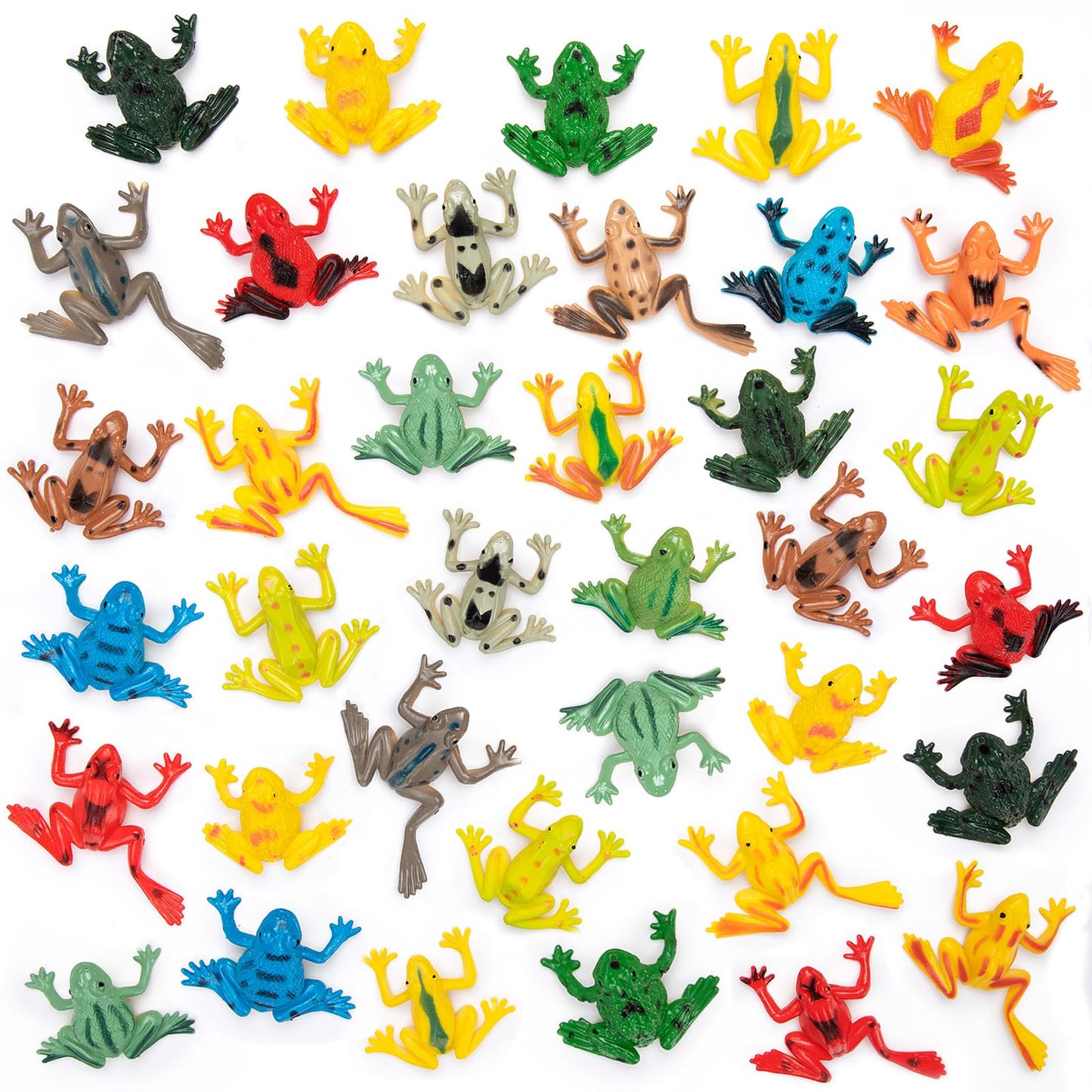HTZNHXT 72Pcs Plastic Frogs Toy for Kids – Realistic Mini Frog Figures