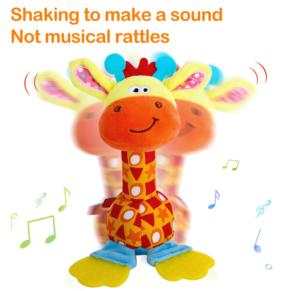HUADADA Baby Soft Rattles Shaker – Sensory & Grasp Toy for 3–12 Months