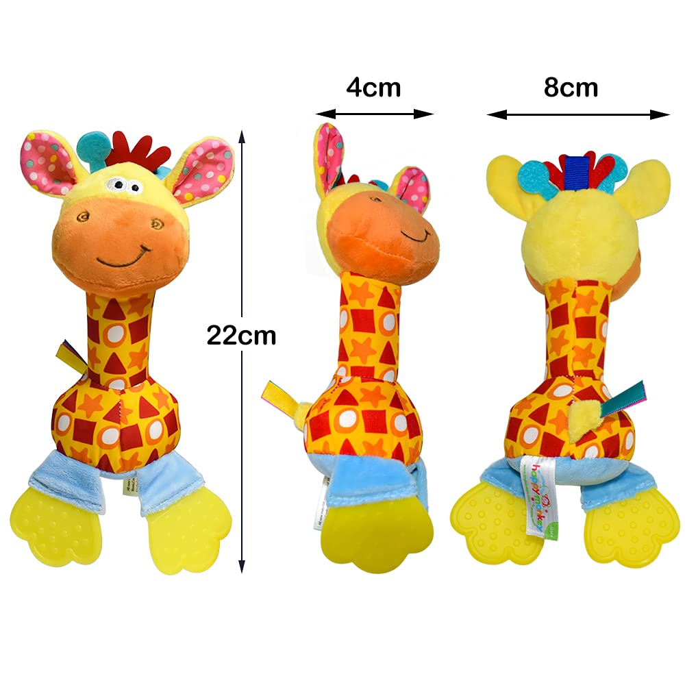 HUADADA Baby Soft Rattles Shaker – Sensory & Grasp Toy for 3–12 Months