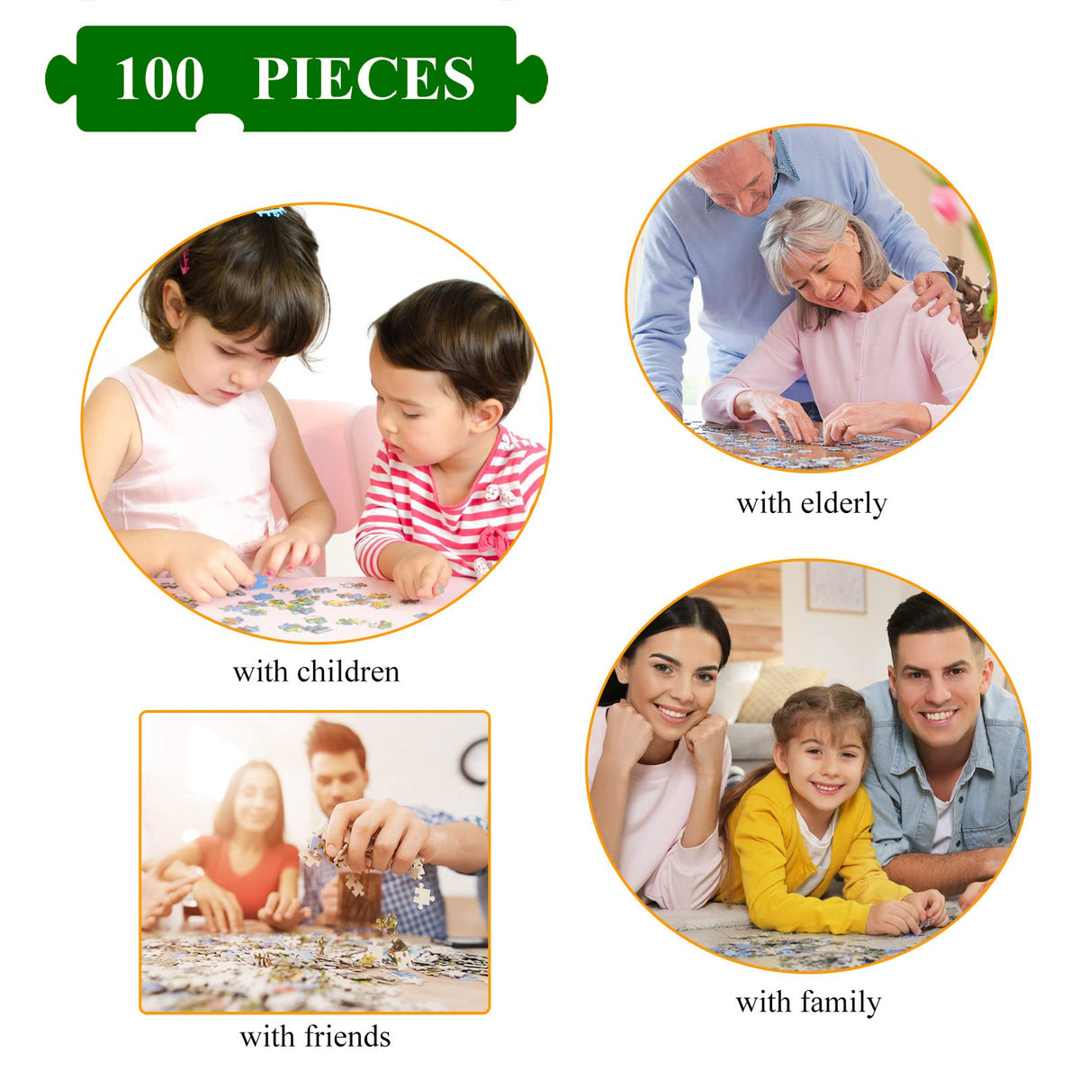 HUADADA Dinosaur World 100-Piece Puzzle for Kids 5-8 – Educational Toy Gift (15x10 inches)